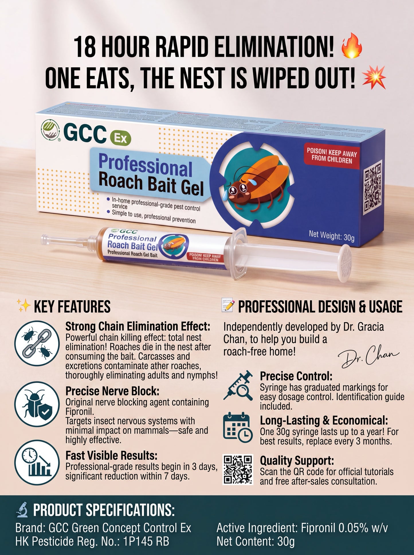 GCC Professional Roach Gel 30g